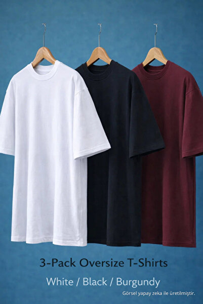 COMBİNE MİCHAİL Tricou pentru bărbați basic cu mânecă scurtă, supradimensiona...