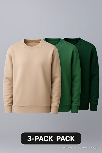 COMBİNE MİCHAİL Premium-Freizeit-Winter-Sweatshirt für Damen, 3-teilig