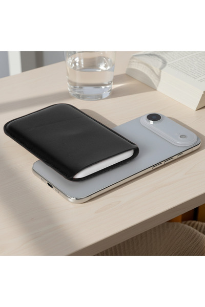 Choice9 PU black For iPhone 17 Air Magsafe External Battery Cover PU Leather ...