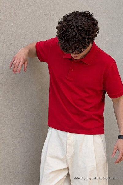 COMBİNE MİCHAİL Erkek Klasik Kırmızı Polo Yaka Tişört