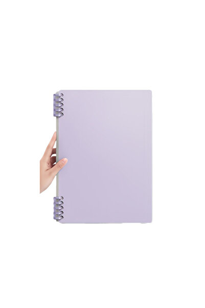 Choice PURPLE 1-Piece Morandi Color Loose-Leaf Notebook Set, 120-Page Loose-L...