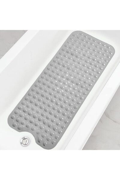 Choice 40x100cm Solid Gray Bathtub Mats for Shower Tub, Extra Long Non-Slip 4...