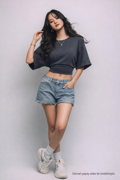 COMBİNE MİCHAİL Kadın Yazlık Kısa Kollu Füme Crop Bluz