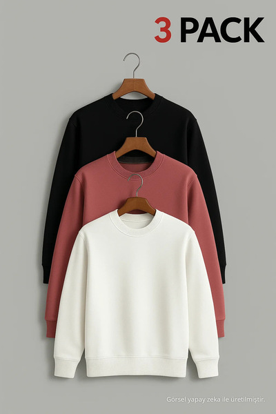 COMBİNE MİCHAİL Men's Oversized Premium Winter 3-Piece Sweater