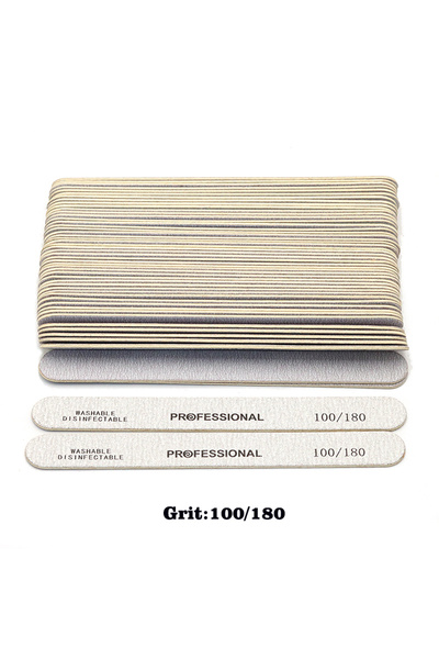 Choice 100pcs Grit100-180 100pcs/lot Professional Nail Files 180/240 Grinding...