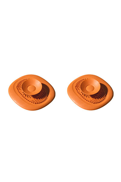 Choice3 2pcs-Orange 2Pcs Bathroom Hair Catcher Stopper Shower Floor Drain Cov...