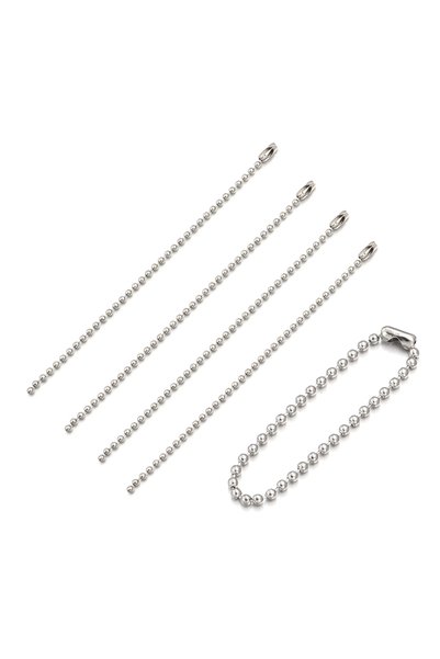 Choice 2.4mm x 12cm 100pcs 8/10/12/15/20cm Rhodium Ball Bead Chains For DIY K...