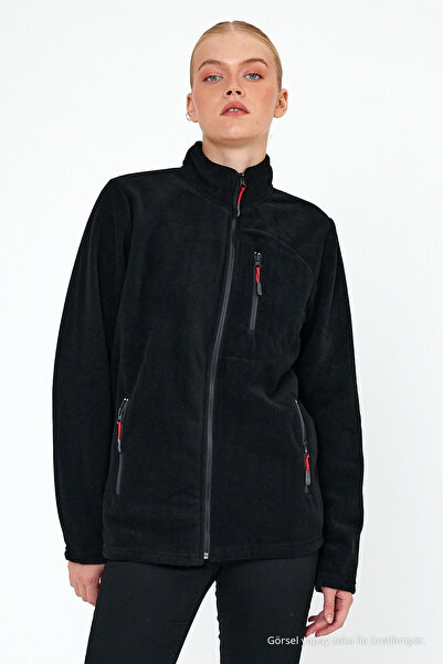 COMBİNE MİCHAİL Ženska crna polar sportska outdoor jakna sa punim rajsferšlus...