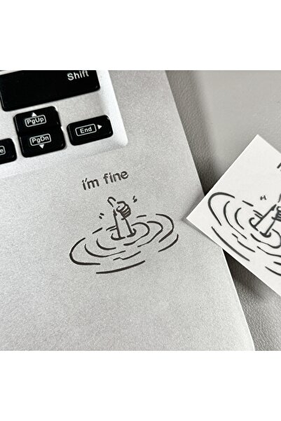 Choice I'M Fine 1/5Pcs I'M Fine, Cat, Girl, Little Ghost, Sun Set Stickers, F...