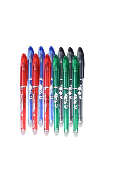 Choice random 12pcs Boxed Multicolor Erasable Gel Pens, Medium Tip 0.5mm, Smo...