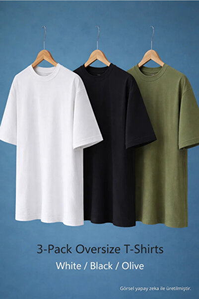 COMBİNE MİCHAİL Tricou pentru bărbați basic cu mânecă scurtă, supradimensiona...