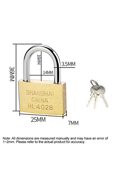 Choice4 25mm Copper Padlock Small Locks for Luggage Case Locker Home Improvem...