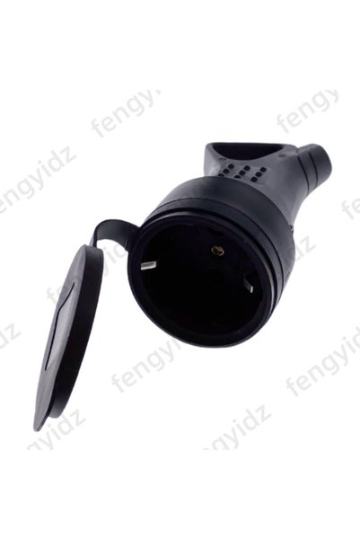 Choice Socket EU Rubber Waterproof Socket Plug Electrial Grounded European Co...