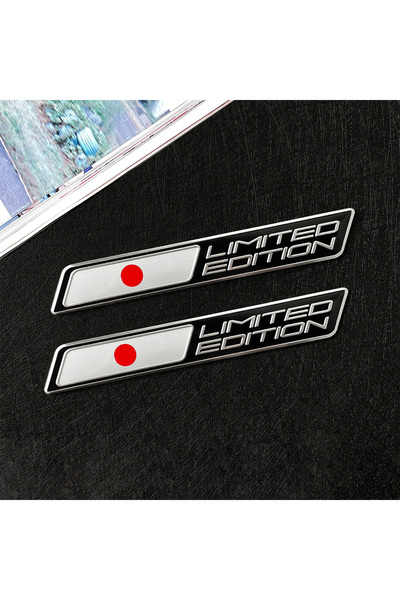 Choice1 C (2 PCS) 2PCS Japan Limited Edition Aluminum Motorcycle Stickers Jap...