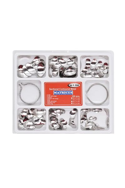Choice pack 100pcs Dental Sectional Matrix Contoured System Metal Dentistry R...