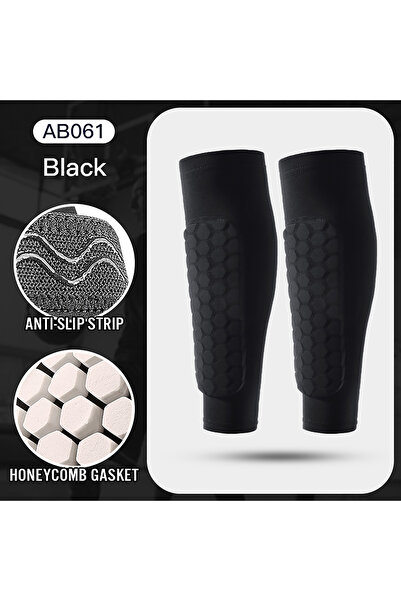 Choice XL 2 PC-black 1Pcs Football Shin Guard Socks Sleeves with Foam,Calf Co...