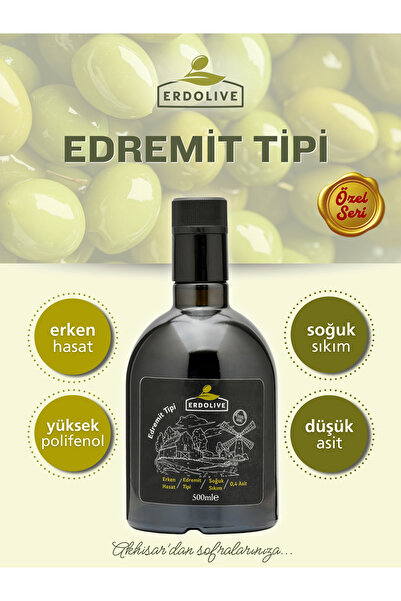 Erdolive 500 ml Edremit Tipi Erken Hasat Soğuk Sıkım Zeytinyağı - Özel Seri