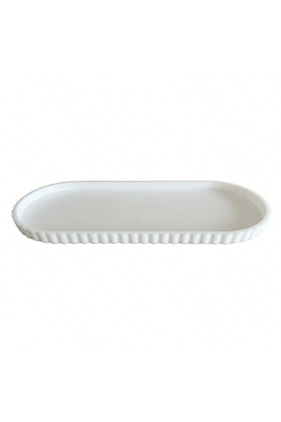 Choice white large Bathroom Vanity Storage Tray Countertop Soap Scented Candl...