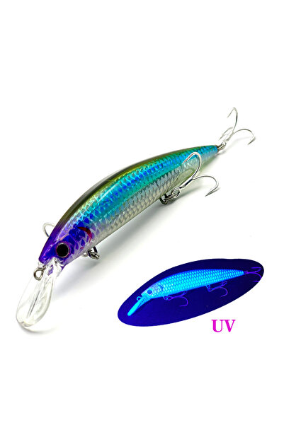 Choice 110mm 36g B Testar 110mm 36g Heavy Sinking Minnow Bait UV Long Casting...