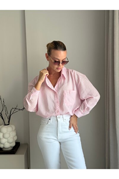 SHUR BOUTİQUE Oversize Tül Gömlek