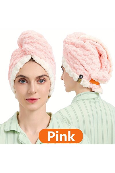 Choice1 Pink 1pc Women's Plus Large Quick Drying Absorbent Towel - Super Abso...