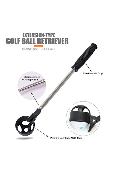 Choice as the picture shown Extension-type Golf Ball Retriever Stainless Stee...