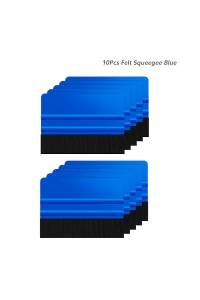 Choice3 Blue 10Pcs 10Pcs Plastic Felt Edge Squeegee for Vinyl 4Inch Car Vinyl...