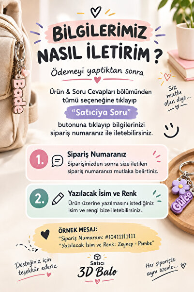 3DBALO Kişiye özel isimli anahtarlık