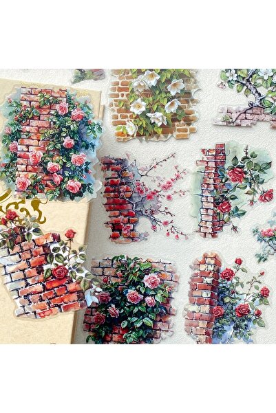 Choice4 E 10pcs Plant Flowers Sticker PET Material Junk Journal Hand Account ...
