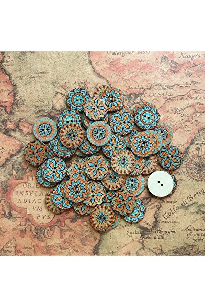 Choice 20mm(0.79inch) 50pcs 50PCS 20MM Round Wood Buttons for Crafts Mixed Vi...