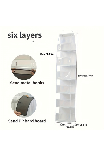 Choice L 6layer white 4/6 Layer Hanging Organizer Behind The Door Storage Bag...
