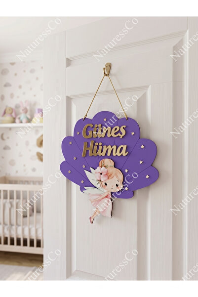 NaturessCo Ornament pentru ușă pentru bebeluși din plexiglas în formă de stri...