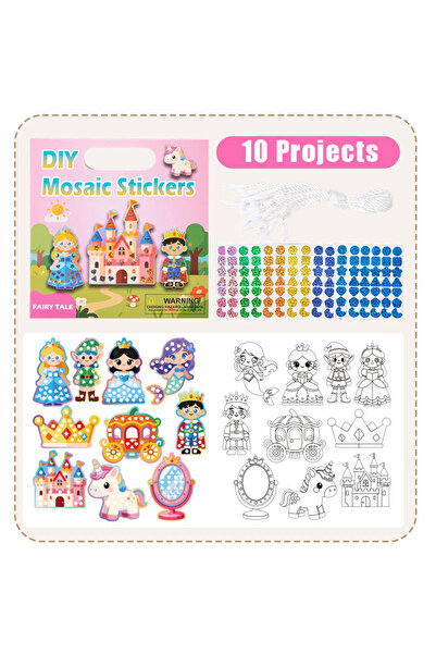 Choice3 10 projects Princess Holographic Mosaic Princess Mermaid Art Set DIY ...