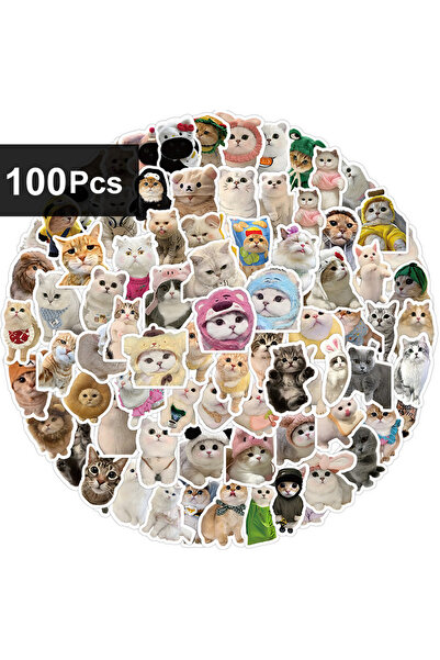 choice2 100pcs 10/500/1000pcs Funny Cute Cat MEME Animals Stickers Kawaii Dec...
