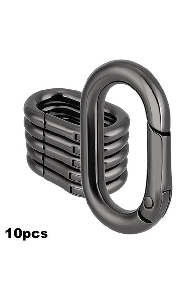 Choice Gunmetal 10pcs Spring Oval Rings Spring Rings Split Snap Clip Clasps K...