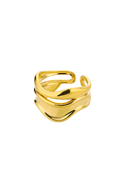 Choice JZ2238G Stainless Steel Rings for Women Waterproof Open Gold Color Rin...