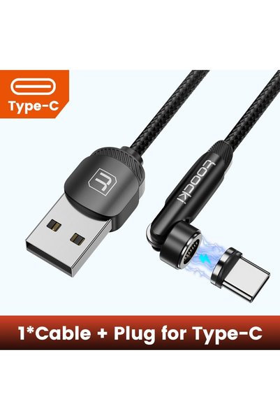 Toocki 1m Type C Cable 540 Rotate Magnetic USB Type C Cable For iPhone 12 X X...