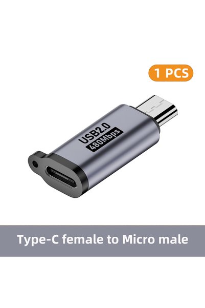 Choice محول USB-C إلى مايكرو USB، محول أنثى من النوع C إلى ذكر مايكرو أو ميني...