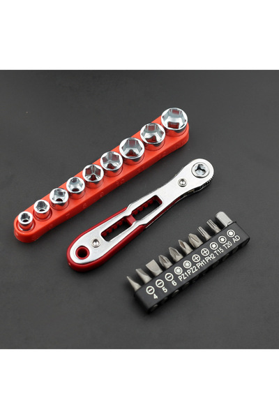 Choice8 Model A 20PCS Set Right Angle Bidirectional Ratchet Screwdriver Socke...