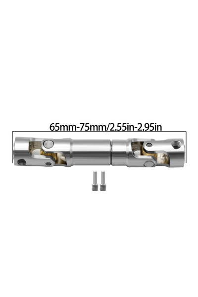 Choice silver-L65MM Metal Internal Spline Drive Shaft Universal Joint Drivesh...