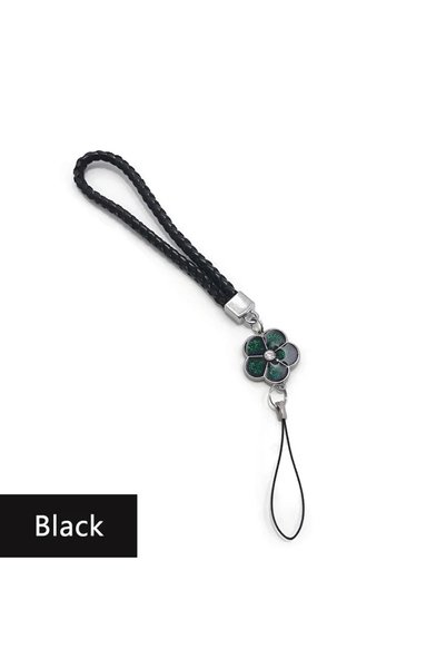 Choice1 Black 1PC Phone Charm Strap Multicolor - Short Braided String, Anti-L...