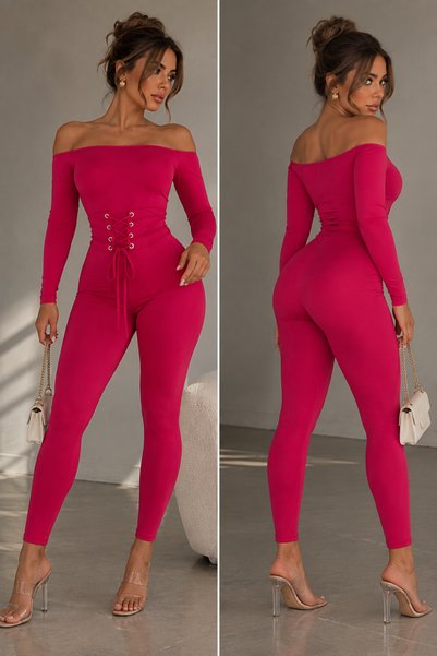 hipnoz butik kadın düşük omuz kemer detaylı tulum