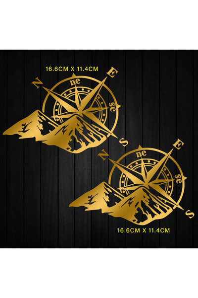Choice20 2PCS Matte Gold Accesorios Para Moto Motorcycle Accessories Stickers...