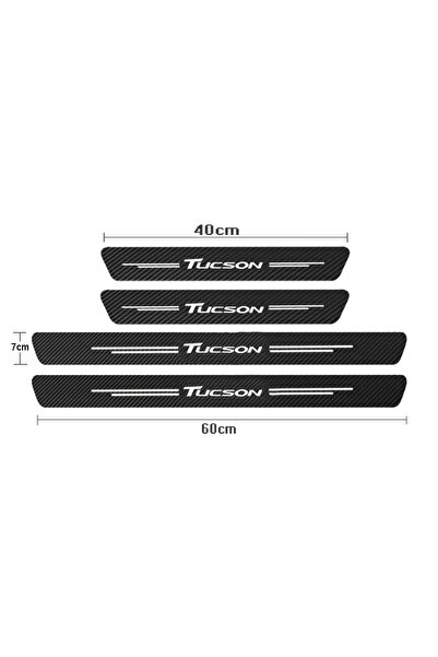 Choice 4Pcs-For-Tucson Car Door Sill Trunk Bumper Pedal Decal Sticker Cover P...