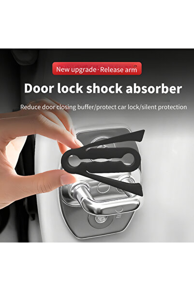 Choice6 Type B-black-4pcs 20264-piece Door Lock Covers - Universal Shock Abso...