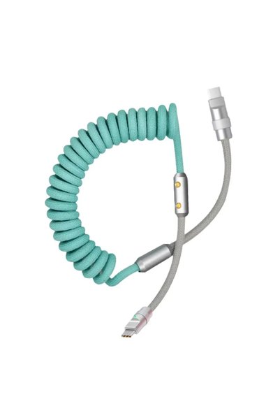 Choice 1.8m C to C 1.8M PD 60W Fast Charging Spring USB C to Type C Cable For...