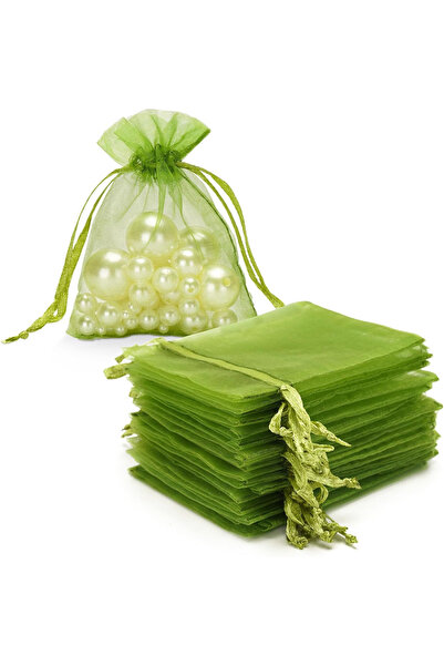 Choice3 7x9cm-2.8x3.5in Green-100PCS 100PCS Organza Bags Mesh Organza Jewelry...