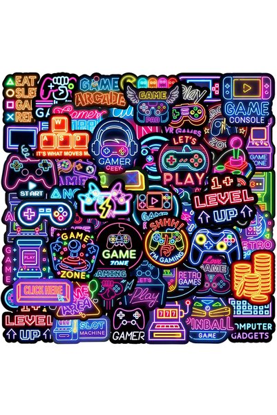 Choice 50PCS 10/30/50pcs Neon Video Game Cartoon Stickers Cool Graffiti Skate...