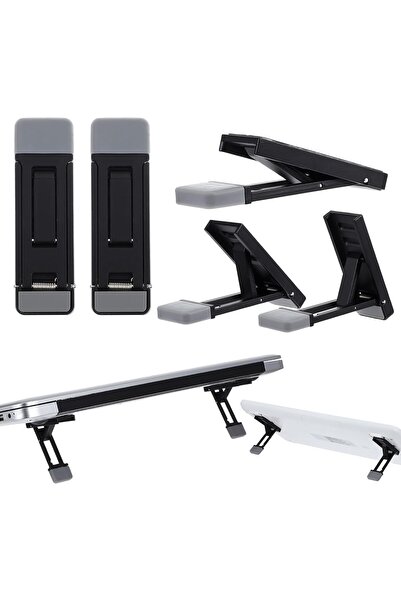 Choice 2 Pcs Black Mini Portable Laptop Stand for Desk, Portable Keyboard Ris...