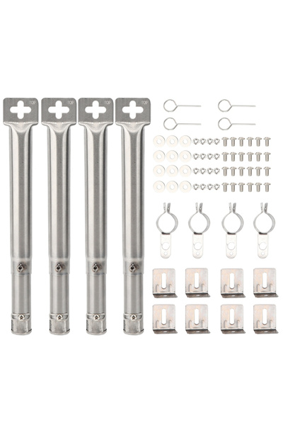 Choice 4PCS(1SET) 4PCS/set Universal BBQ Grill Pipe Adjustable Stainless Stee...